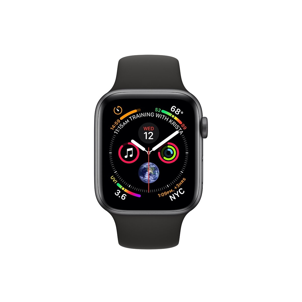 APPLE Watch 4 44mm (Gwiezdna szarość z opaską sportową w kolorze