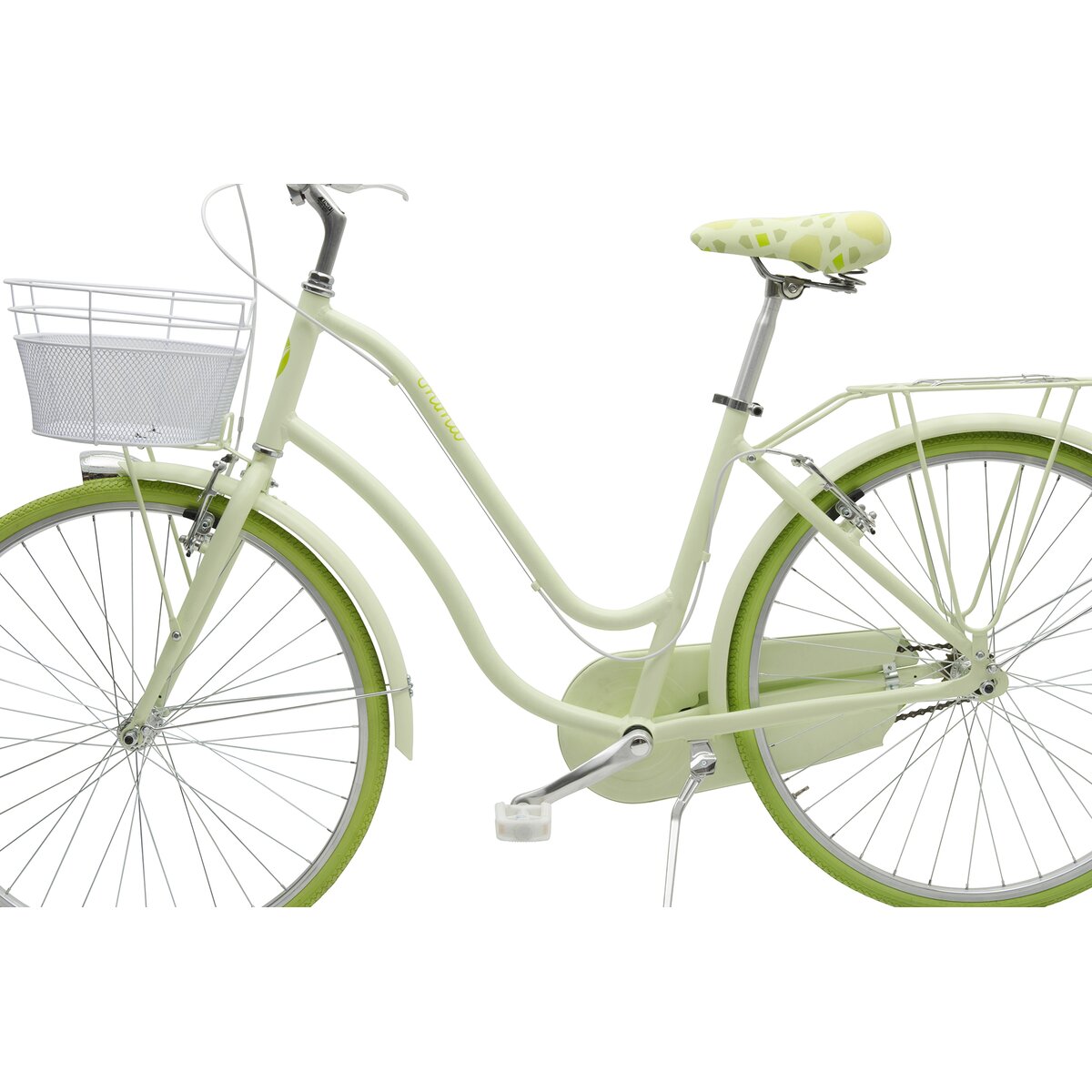 MBM 910 Mima 1B 26 cali damski Limonkowy Rower miejski z koszykiem