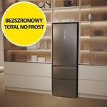 HAIER HTW5618DNMG 3D No Frost 185cm Srebrny Lodówka - niskie HAIER HTW5618DNMG 3D No Frost 185cm Srebrny Lodówka - niskie