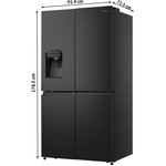 HISENSE RQ760N4SBFE MD Side by Side No Frost 178.5cm Czarna
