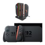 NINTENDO Switch 2 Czarny + Stacja ładująca na Joy-Con