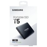 Samsung Portable SSD T5 黒 (1TB) Dysk przenośny Samsung Portable SSD T5 EVO USB 3.2 Gen1 4 TB