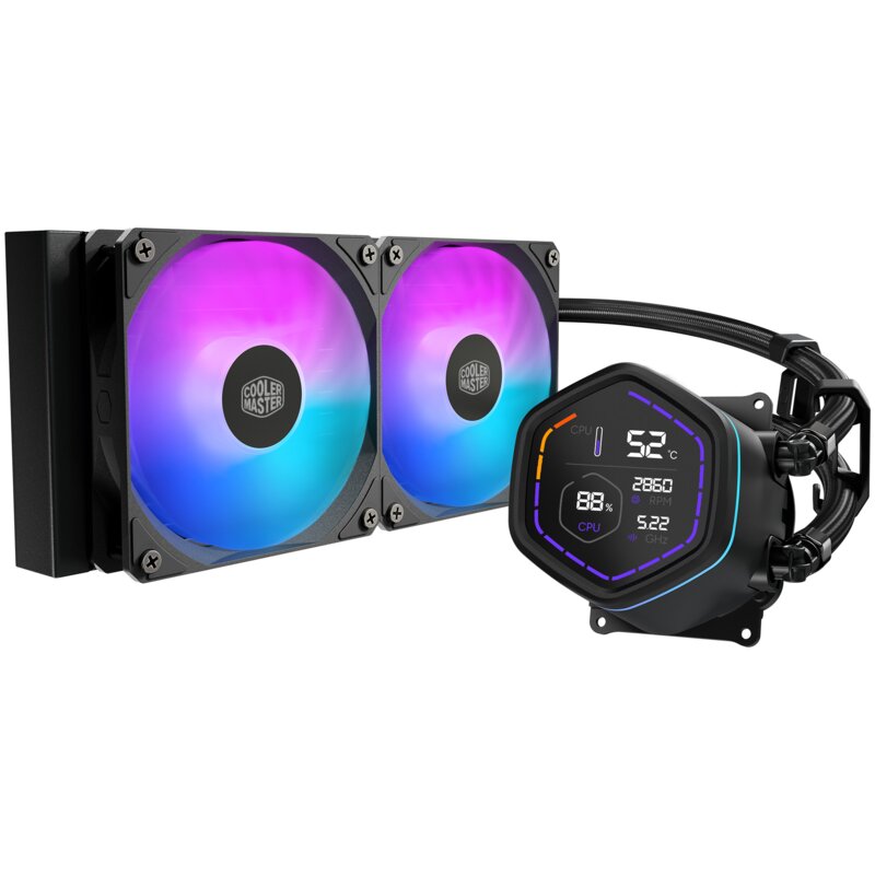 Chłodzenie wodne COOLER MASTER Masterliquid Core Nex Digital 240 ARGB Czarny