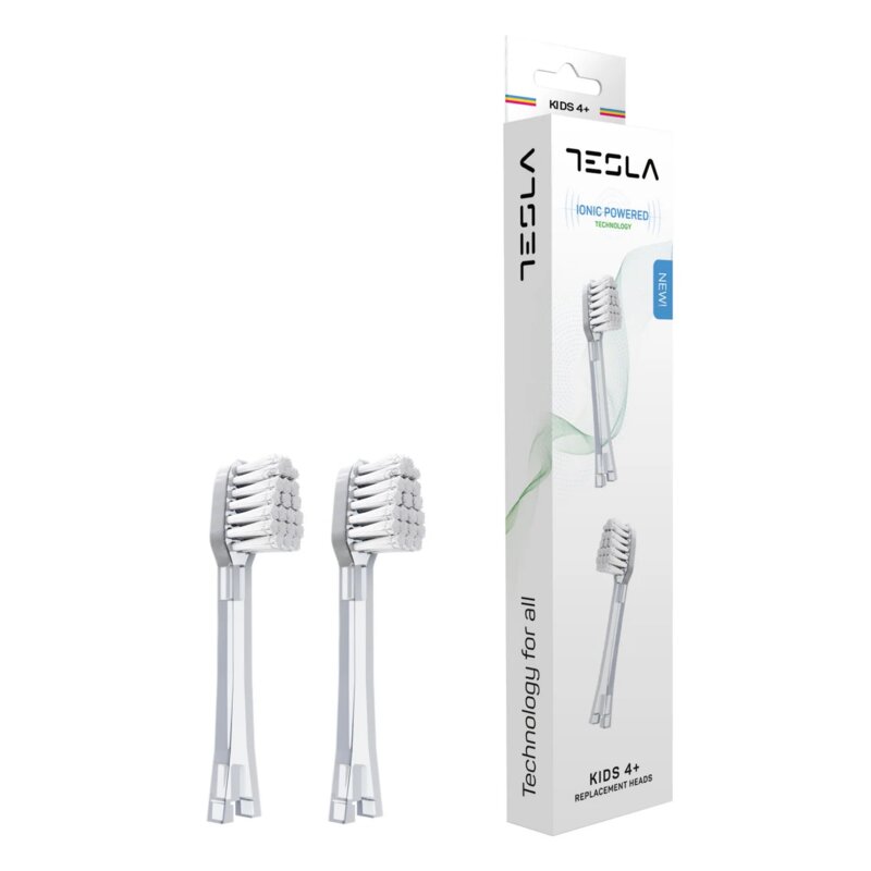 Oryginalna końcówka szczoteczki TESLA Kids Biały (2 szt.) (Antybakteryjna)