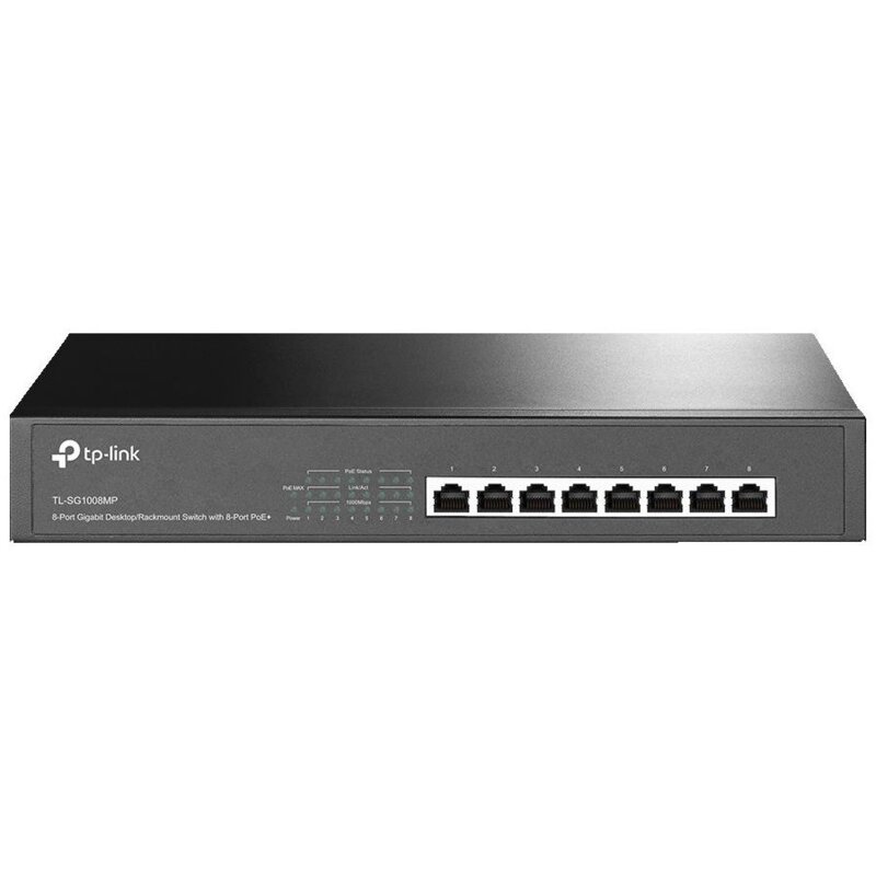 Switch TP-LINK TL-SG1008MP Gigabit Ethernet, 8 portów, Funkcja PoE+
