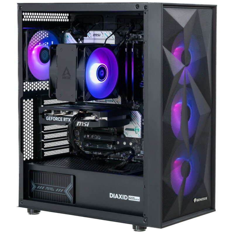 Komputer MAD DOG GENESIS-I01WR16WH i5-14400F 16GB RAM 1TB SSD GeForce RTX5060 DLSS 4.5 Wi-Fi Windows 11 Home