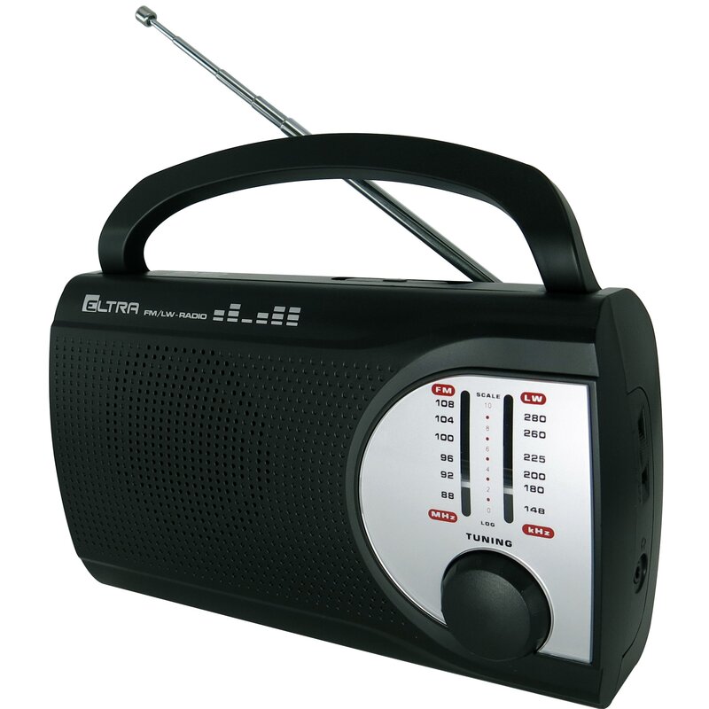 Radio ELTRA Audiox Basia Czarne, Analogowe, Tuner FM/LW, Wejścia słuchawkowe Mini-jack 3.5mm, Zasilanie Bateryjno-sieciowe