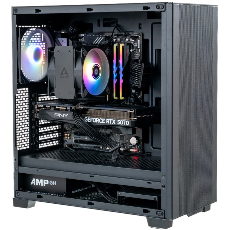 Komputer MAD DOG PHANTEKS-A08WR32WP R5-7500F 32GB RAM 1TB SSD GeForce RTX5070 DLSS 4.5 Wi-Fi Windows 11 Professional