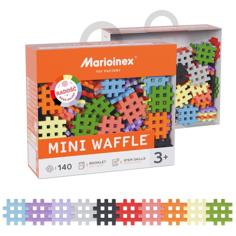 Klocki konstrukcyjne Marioinex Mini Waffle Zestaw 1, 140 elementów