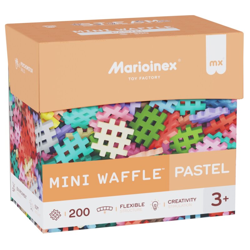 Klocki elastyczne MARIOINEX Mini Waffle Pastel 908396