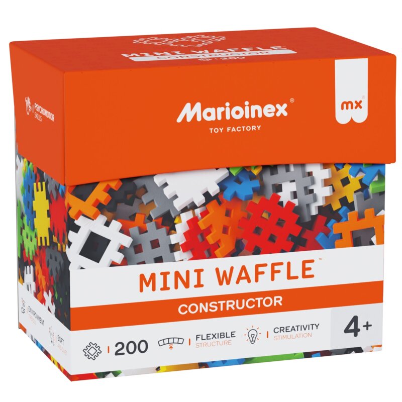 Klocki konstrukcyjne Marioinex Mini Waffle Konstruktor, 200 elementów