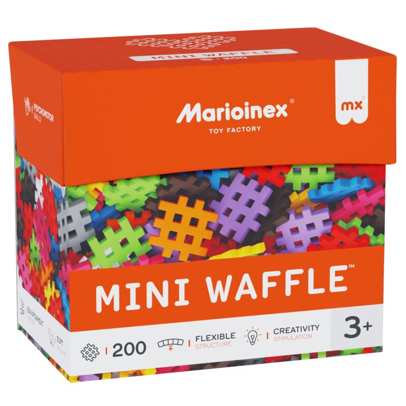 Klocki konstrukcyjne Marioinex Mini Waffle, 200 elementów