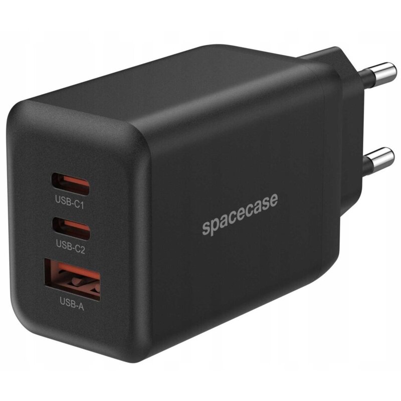 Ładowarka sieciowa SPACECASE SC008B 65W Czarny ładowarka do telefonu USB, USB-C