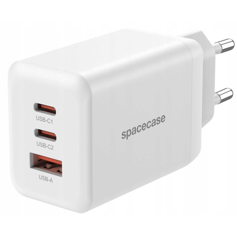 Ładowarka sieciowa SPACECASE SC009W 65W Biały ładowarka do telefonu USB, USB-C