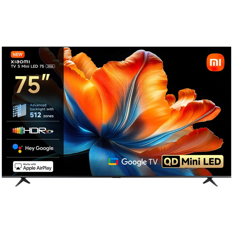 Xiaomi TV S Mini LED 75 2026 (L75MC-SEU) 75" QD-Mini LED 4K/60Hz 120Hz/FHD Google TV Dolby Atmos DTS:X HDMI 2.1 DVB-T2