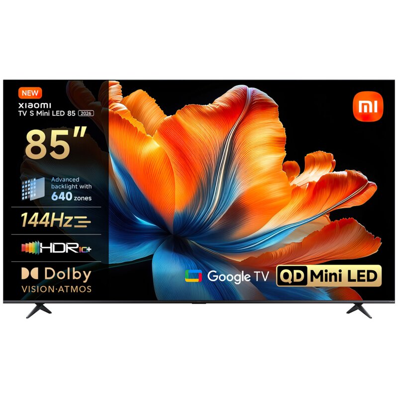 Xiaomi TV S Mini LED 85 2026 (L85MC-SEU) 85" QD-Mini LED 4K 144Hz Google TV Dolby Vision Dolby Atmos DTS:X HDMI 2.1