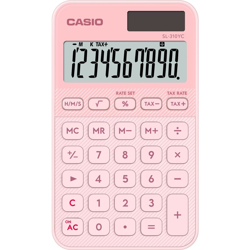Kalkulator CASIO SL-310YC-LP Zasilanie bateryjno-słoneczne, Niezależna pamięć