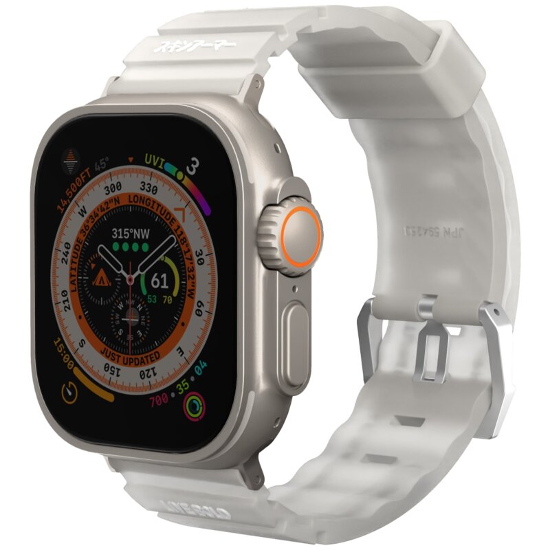 Pasek SKINARMA Shokku do Apple Watch do koperty 44/45/46/49 Biały