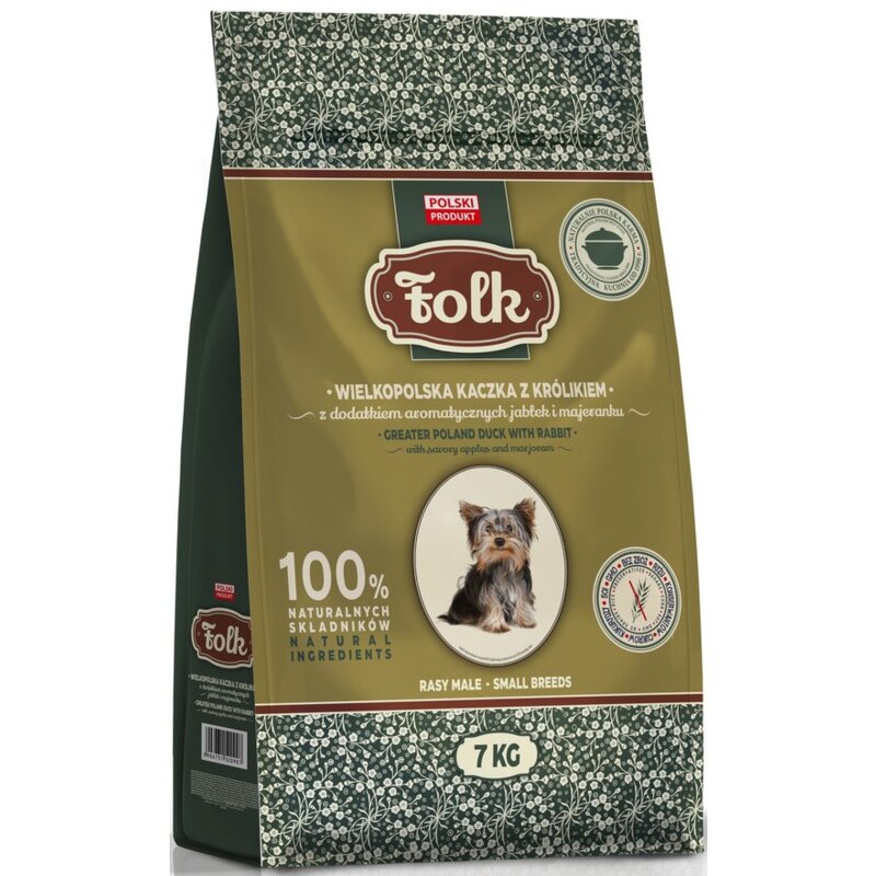 Karma dla psa FOLK Mini Wielkopolska kaczka z królikiem, jabłkiem i majerankiem 7 kg