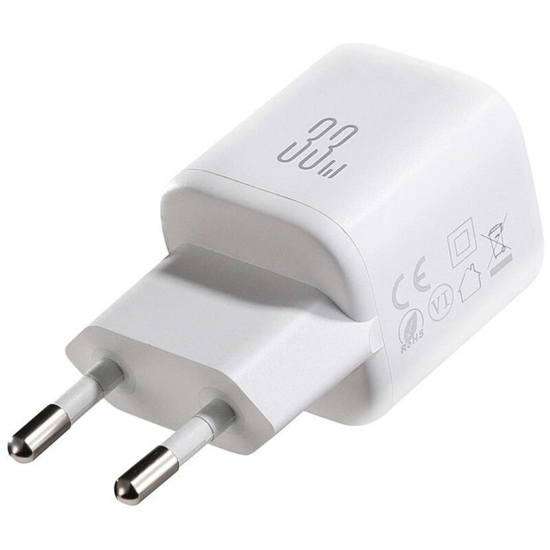 Ładowarka sieciowa JOYROOM JR-TG7 33W Biały ładowarka do telefonu USB-C, USB-A + kabel