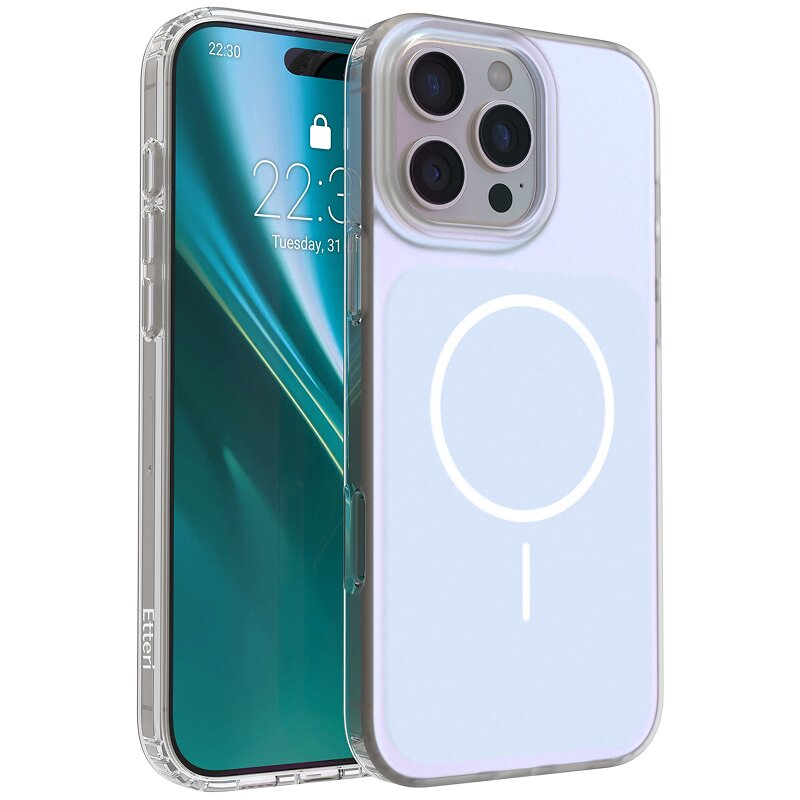 Etui ETTERI Hidden Pearl do Apple iPhone 16 Pro Jasnoniebieski