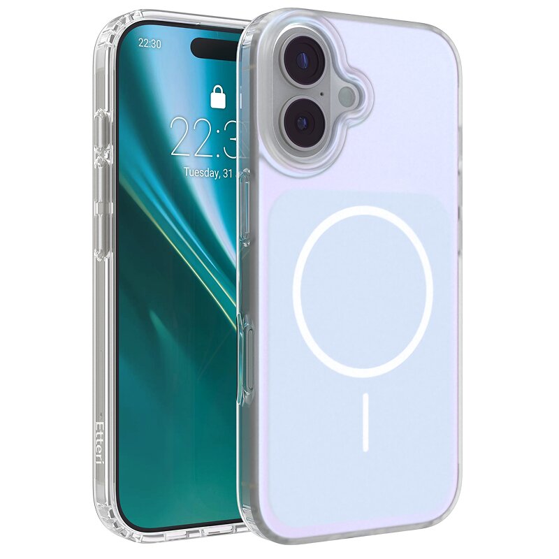 Etui ETTERI Hidden Pearl do Apple iPhone 17 Jasnoniebieski