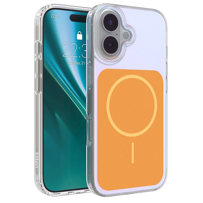 Etui ETTERI Hidden Pearl do Apple iPhone 17 Pomarańczowy