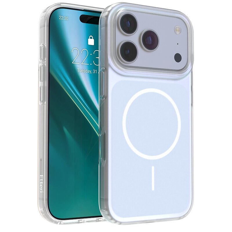 Etui ETTERI Hidden Pearl do Apple iPhone 17 Pro Jasnoniebieski