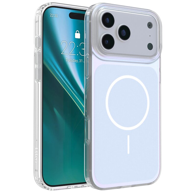 Etui ETTERI Hidden Pearl do Apple iPhone 17 Pro Max Jasnoniebieski