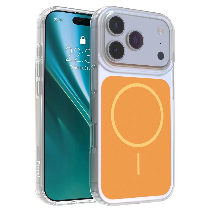 Etui ETTERI Hidden Pearl do Apple iPhone 17 Pro Pomarańczowy