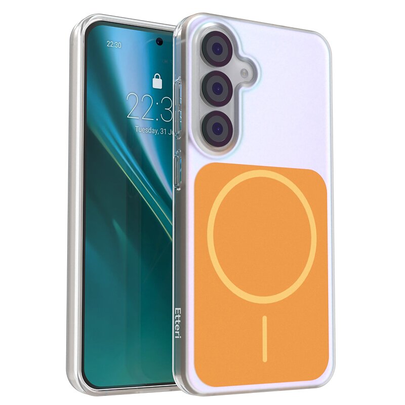 Etui ETTERI Hidden Pearl do Samsung Galaxy S26 Pomarańczowy