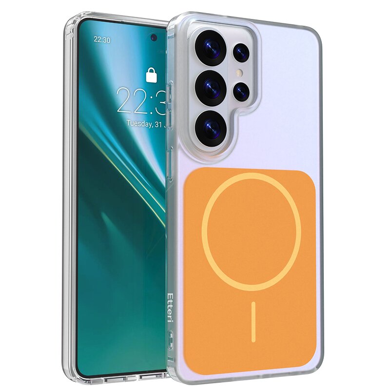 Etui ETTERI Hidden Pearl do Samsung Galaxy S26 Ultra Pomarańczowy