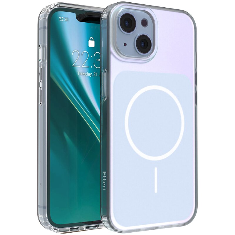 Etui ETTERI Hidden Pearl do Apple iPhone 14 Jasnoniebieski