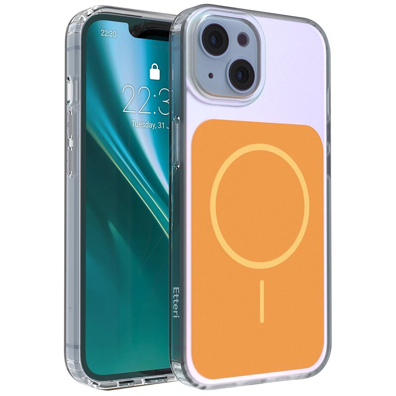 Etui ETTERI Hidden Pearl do Apple iPhone 14 Pomarańczowy