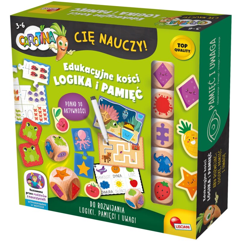 Zestaw kreatywny LISCIANI Carotina Cię Nauczy Edukacyjne Kości Logika i Pamięć 304-PL114191