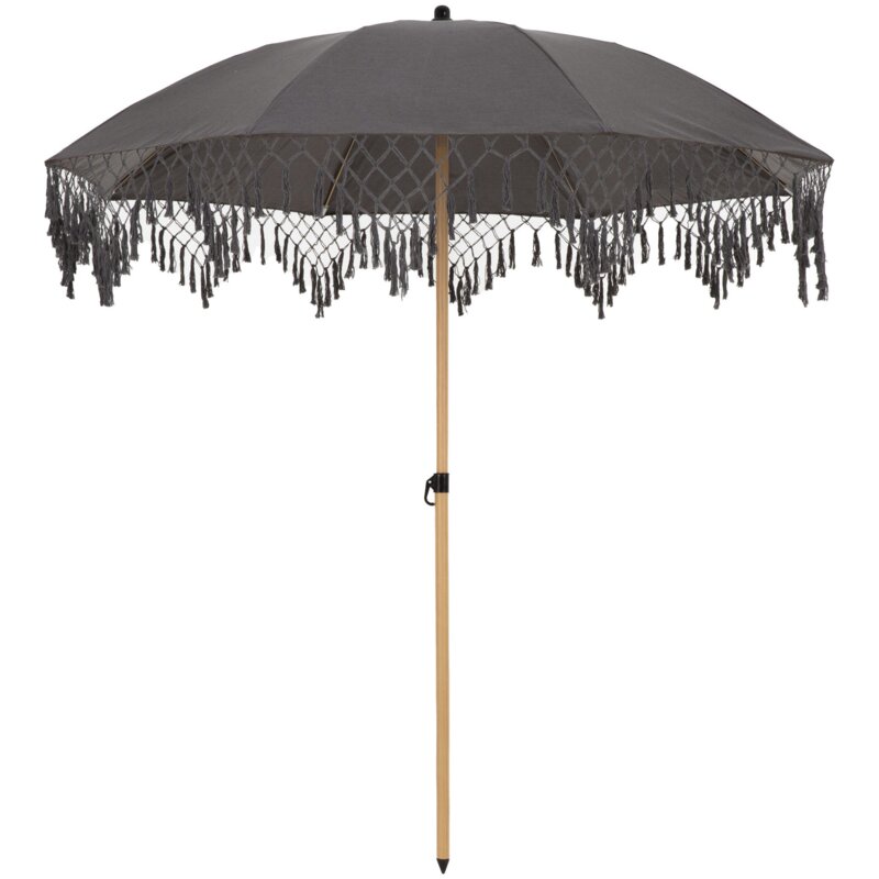 Parasol ogrodowy PATIO z koronką 47509 Antracyt 200 cm