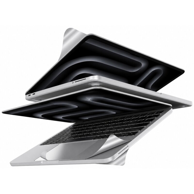Zestaw ochronny MOCOLL 5w1 do Apple MacBook Pro 16 Srebrny