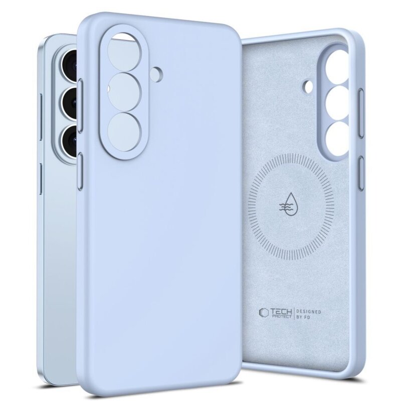 Etui TECH-PROTECT Silicone MagSafe do Samsung Galaxy S26 Niebieski