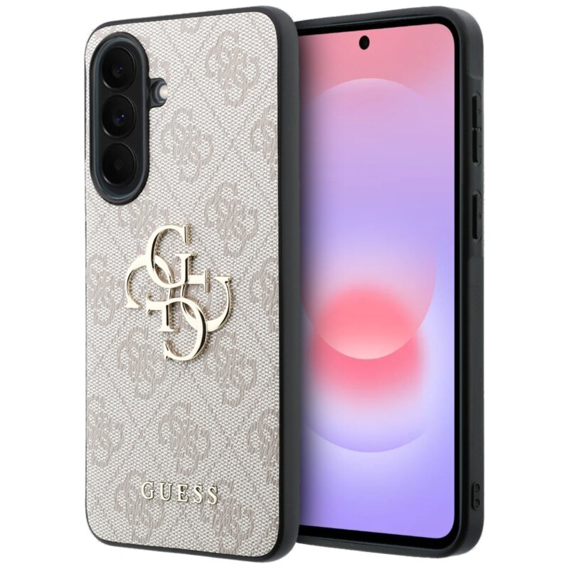 Etui GUESS Leather 4G Metal Logo do Samsung Galaxy A37 5G Różowy