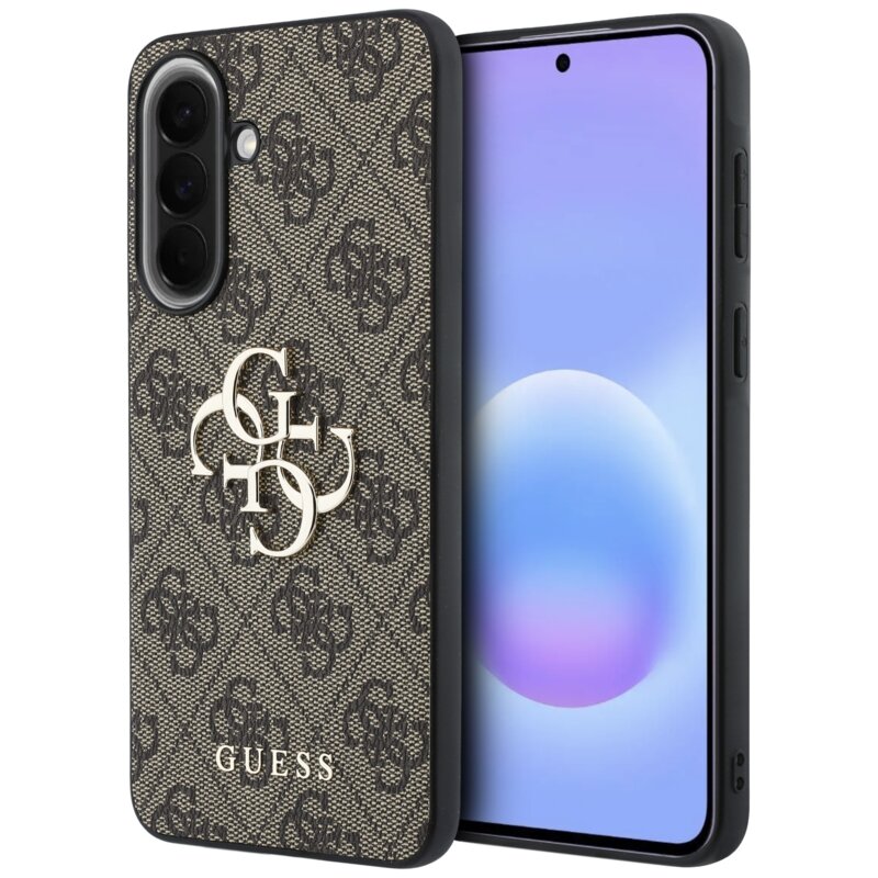 Guess Leather 4G Metal Logo do Galaxy A57 5G Brązowy