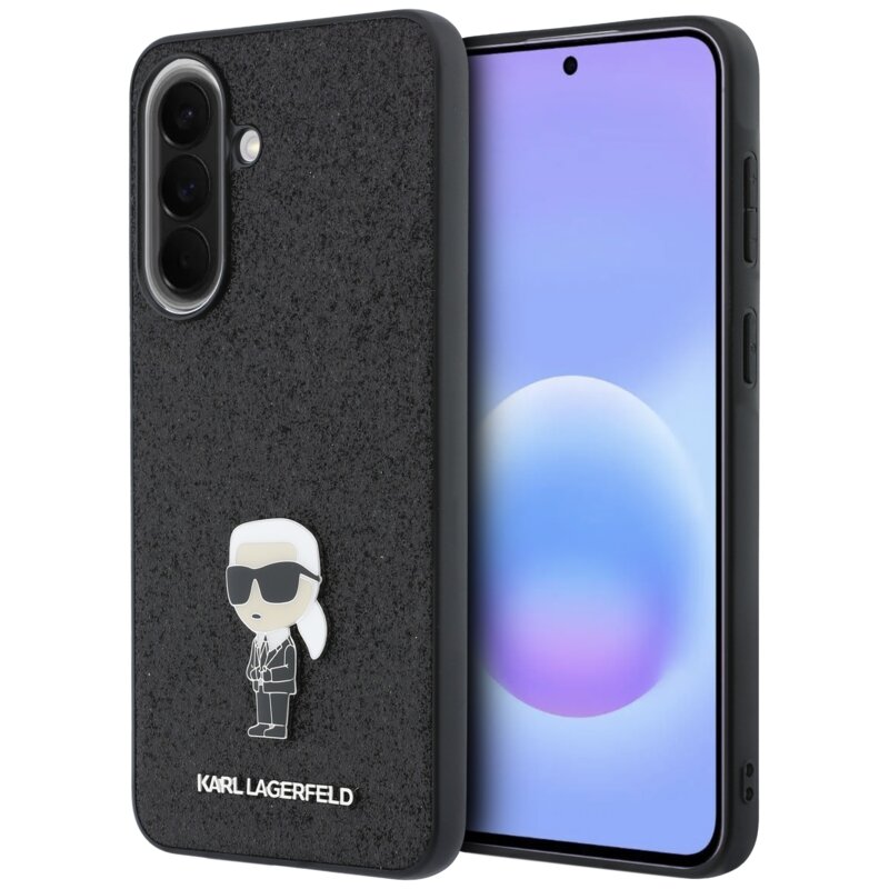 Etui KARL LAGERFELD Fixed Glitter Ikonik do Samsung Galaxy A57 5G Czarny
