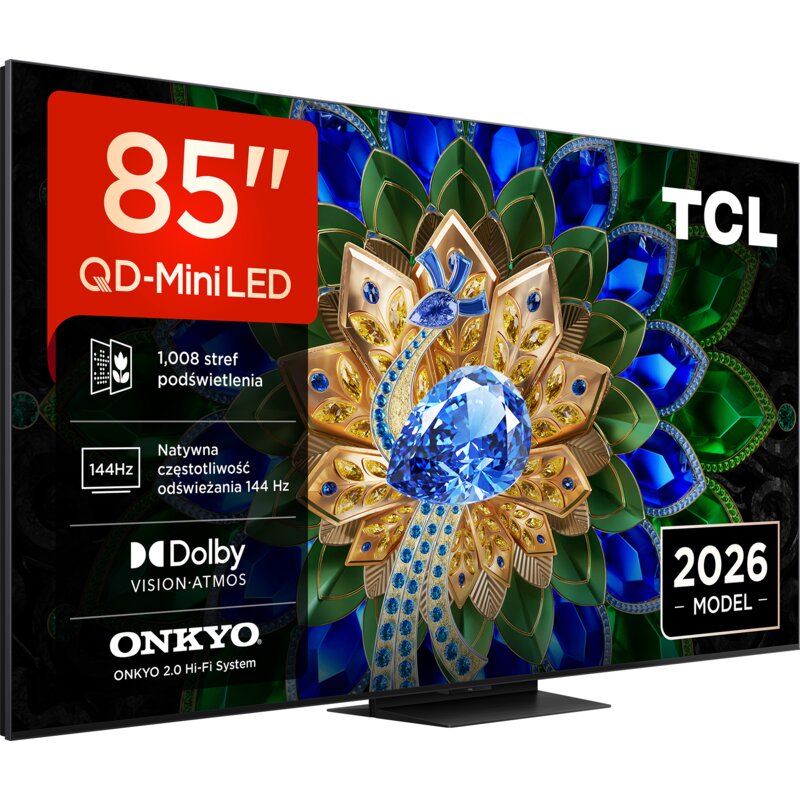 Telewizor TCL 85A400U 85” QD-Mini LED 4K 144 Hz VRR Google TV Dolby Atmos Dolby Vision HDMI 2.1