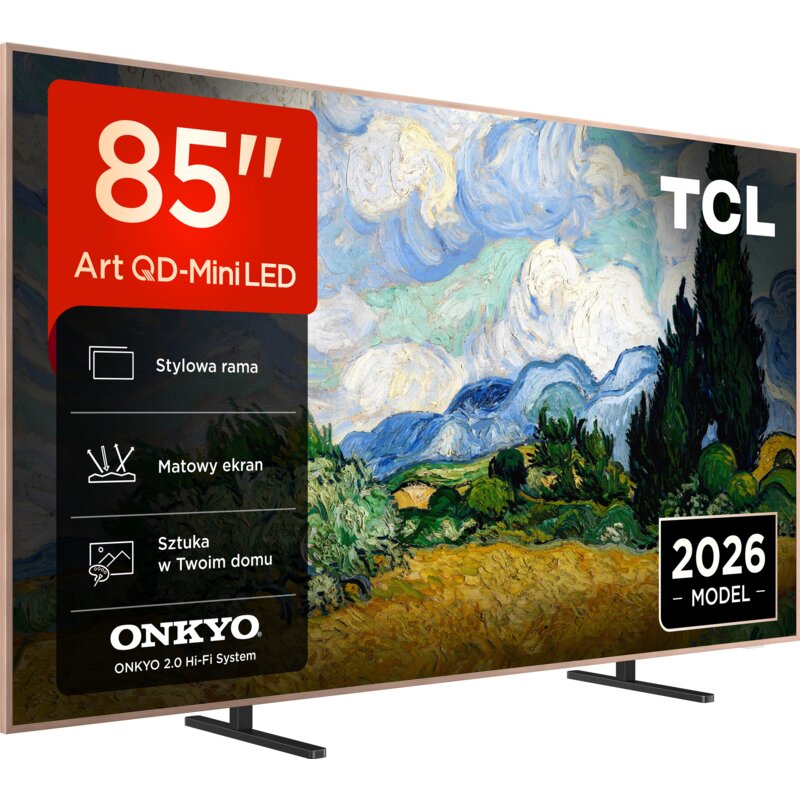 Telewizor TCL 85A400 Pro 85" QD-Mini LED 4K 144 Hz VRR Google TV Dolby Atmos Dolby Vision HDMI 2.1