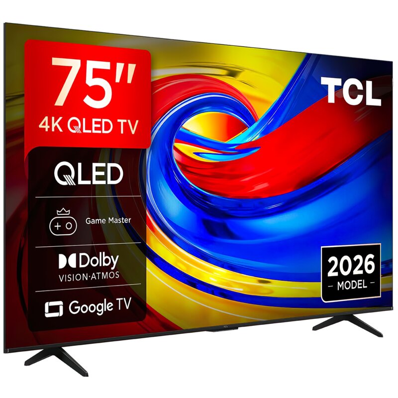 TCL 75P7L 75" QLED 4K Google TV Funkcje AI Dolby Vision Dolby Atmos HDMI 2.1 DVB-T2