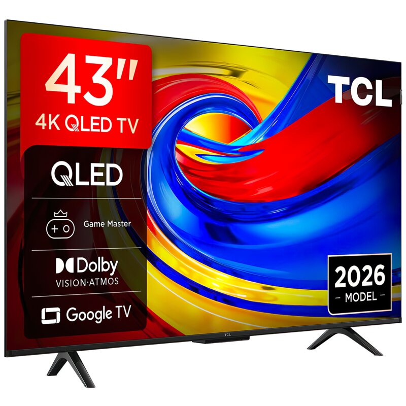 TCL 43P7L 43" QLED 4K Google TV Funkcje AI Dolby Vision Dolby Atmos HDMI 2.1 DVB-T2