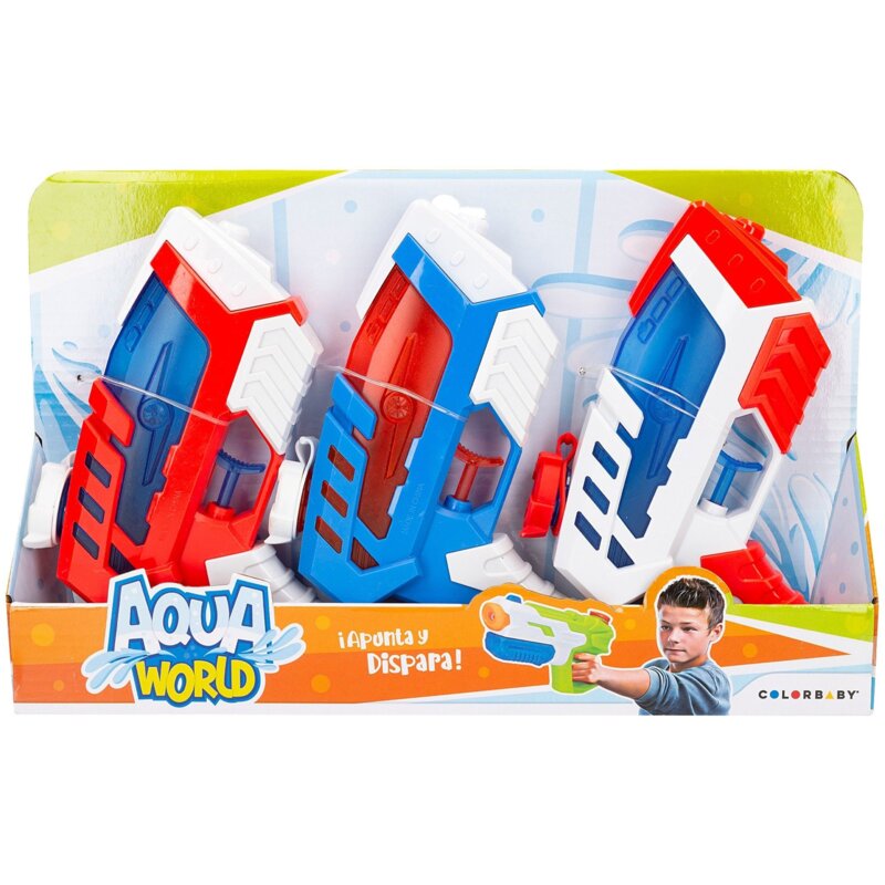 Pistolet na wodę COLOR BABY Aqua World 47655 (3 szt.)