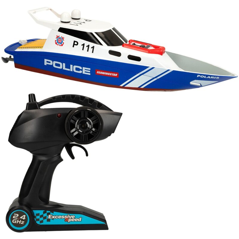 Łódź zdalnie sterowana COLOR BABY Racing Boat Policyjna 47674