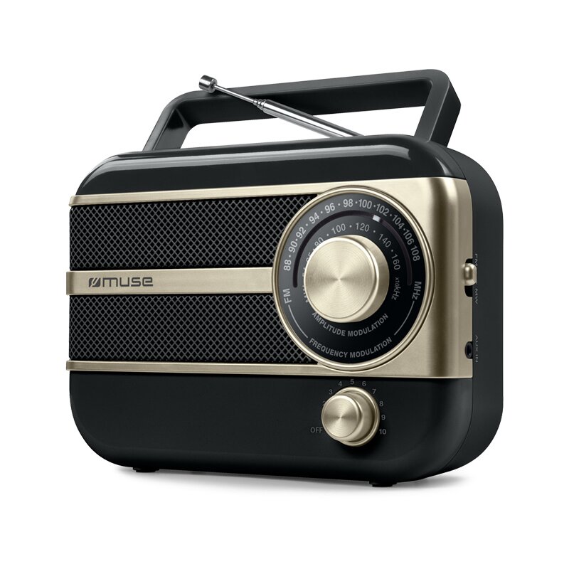 Radio MUSE M-056 BG Analogowe Przenośne Czarno-złoty