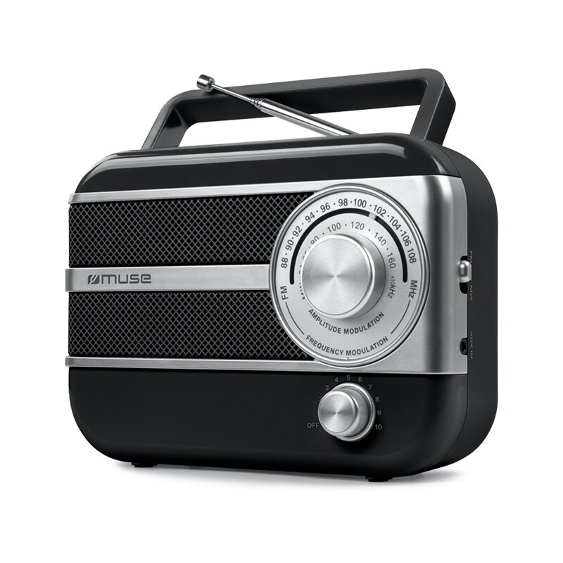Radio MUSE M-056 BS Analogowe Przenośne Czarno-srebrny