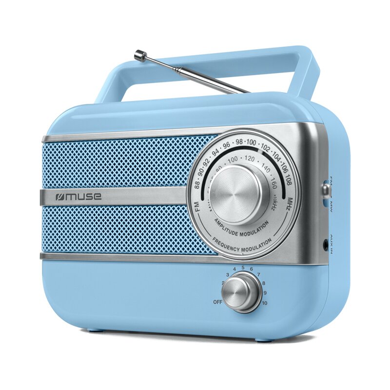 Radio MUSE M-056 VB Analogowe Przenośne Niebiesko-srebrny